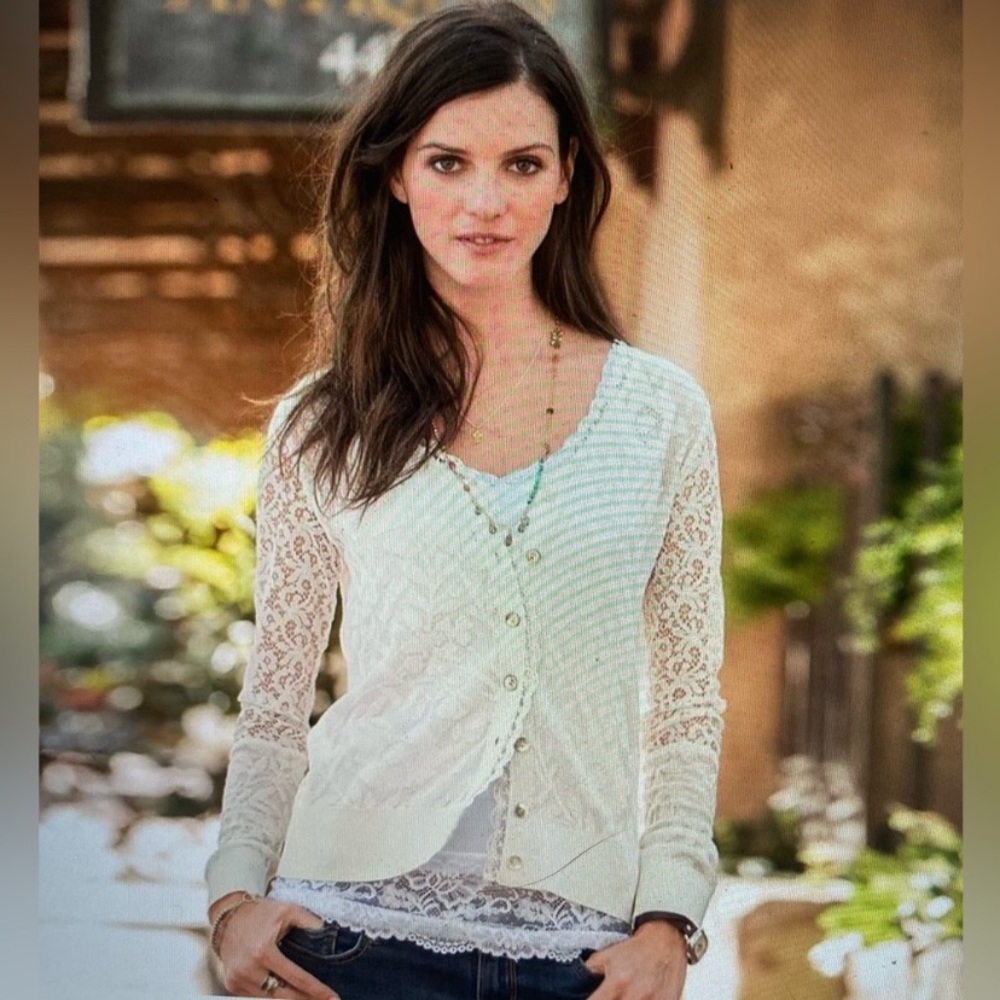 Sundance Alyssa Lace Cardigan Size XL
